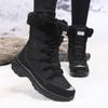 Fashion Women Shoes Winter Versatile High-quality Platform New Work Lace Up Snow Boots Outdoor Anti Slip Casual Warm Plush Cotton Shoes