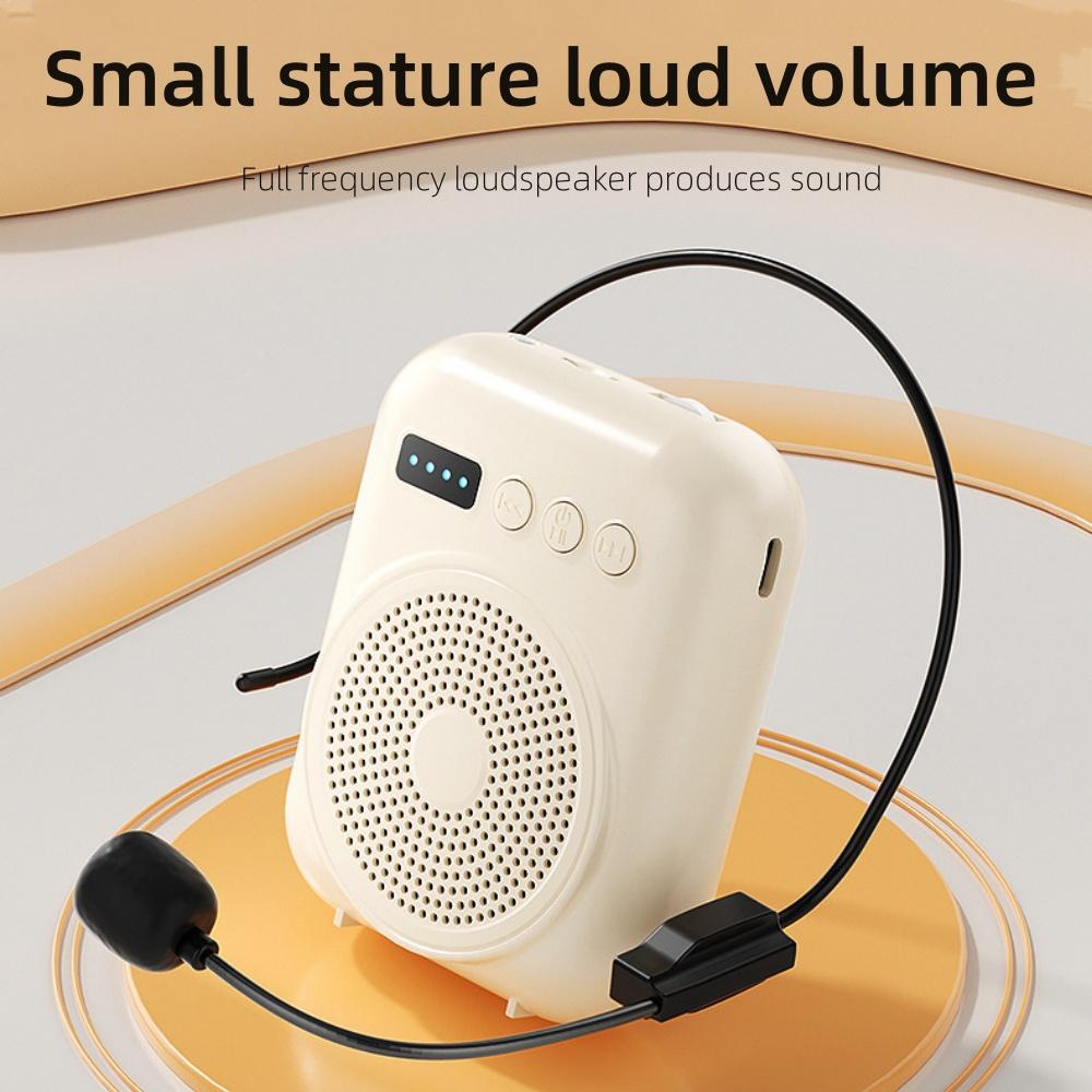 Portable Voice Amplifier Megaphone Mini Audio Speaker With Microphone Rechargeable Ultralight Loudspeaker for Teachers Teaching
