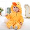 Baby Flannel Animal Onesie Hooded Cartoon Romper Costume Outfit for Infants and Kids