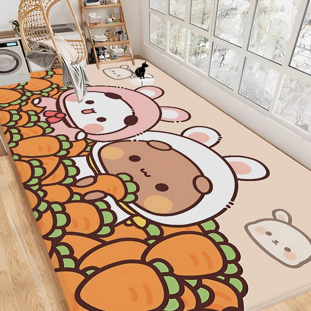 

Bubu And Dudu Cute Cartoon Bathroom Mat Anti-slip Absorb Water Long Strip Cushion Bedroon Mat Welcome Doormat 40x60cm
