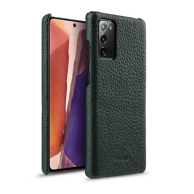 

Melkco Genuine Leather Case for Samsung Galaxy S24 Plus S25 Ultra Edge S23 S22+ S21 S20 Note 20 Premium Cowhide Business Cover Note20 зелёный