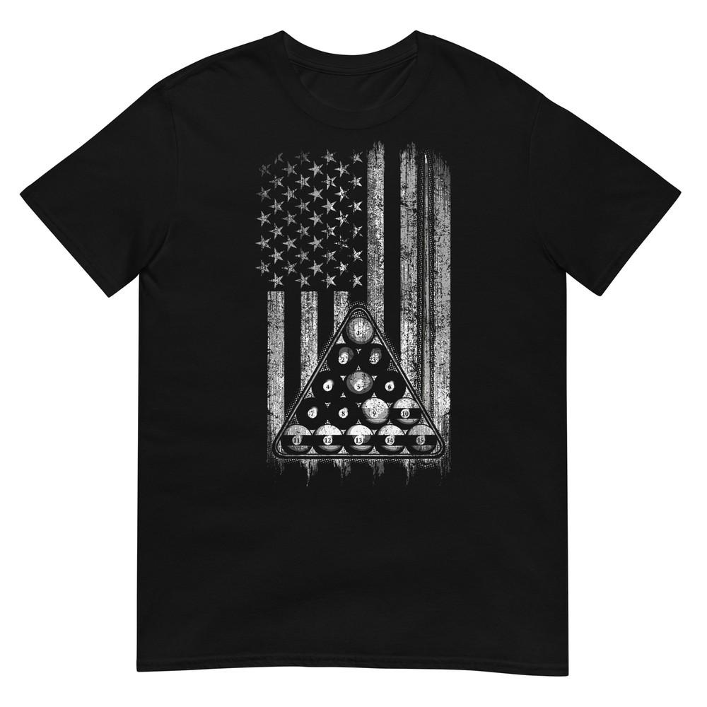 

Pool Player T-Shirt American Flag T-Shirt 3XL