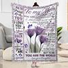 To My Mom Love Daughter Blankets Are Suitable for Living Rooms,making Them an Ideal Choice for Outdoor Travel and Gifts.