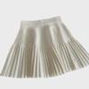 "2024 Autumn High-Waist A-Line Pleated Knit Skirt for Women"