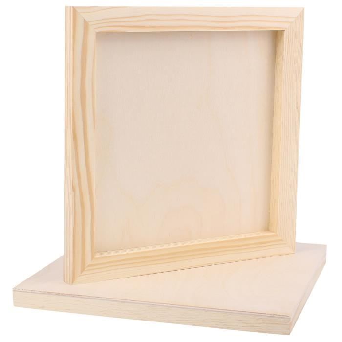 Toile à Peindre - Creative Deco 8 - 25 x 25 cm - Bois Naturel - Contreplaqué - Chassis Vierge