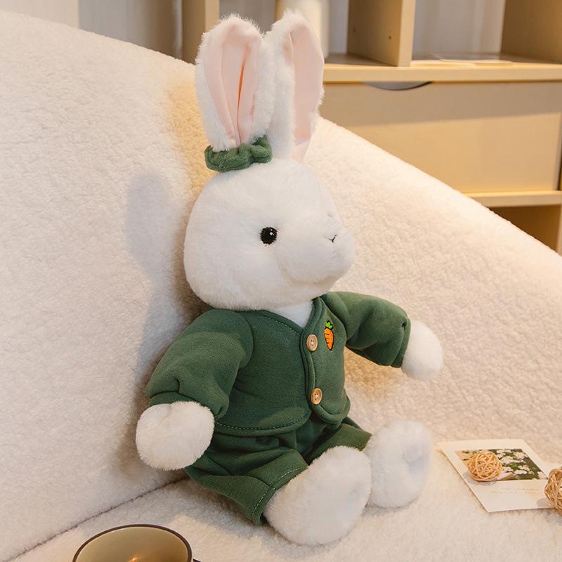 Cartoon Rabbit Doll Plush Toy Girls Bed Doll Sleeping Pillow Grab Machine Doll for Children’s Day Gift