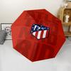 Atlético Madrid logo Print Automatic Umbrella, 8 Rib Iron Frame, Plastic Handle, Suitable for Outdoor Travel &Daily , Ideal Gift