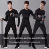 Men's Winter Fleece-Lined Quick-Dry Long Sleeve Base Layer for Running & Fitness