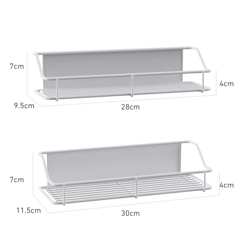 mengmiandaxia Magnetic Bathroom Rack, Seasoning Storage, Rust-Proof Strong Magnetic Wall-Mounted, Bath Storage, Washing Machine Storage, Refrigerator
