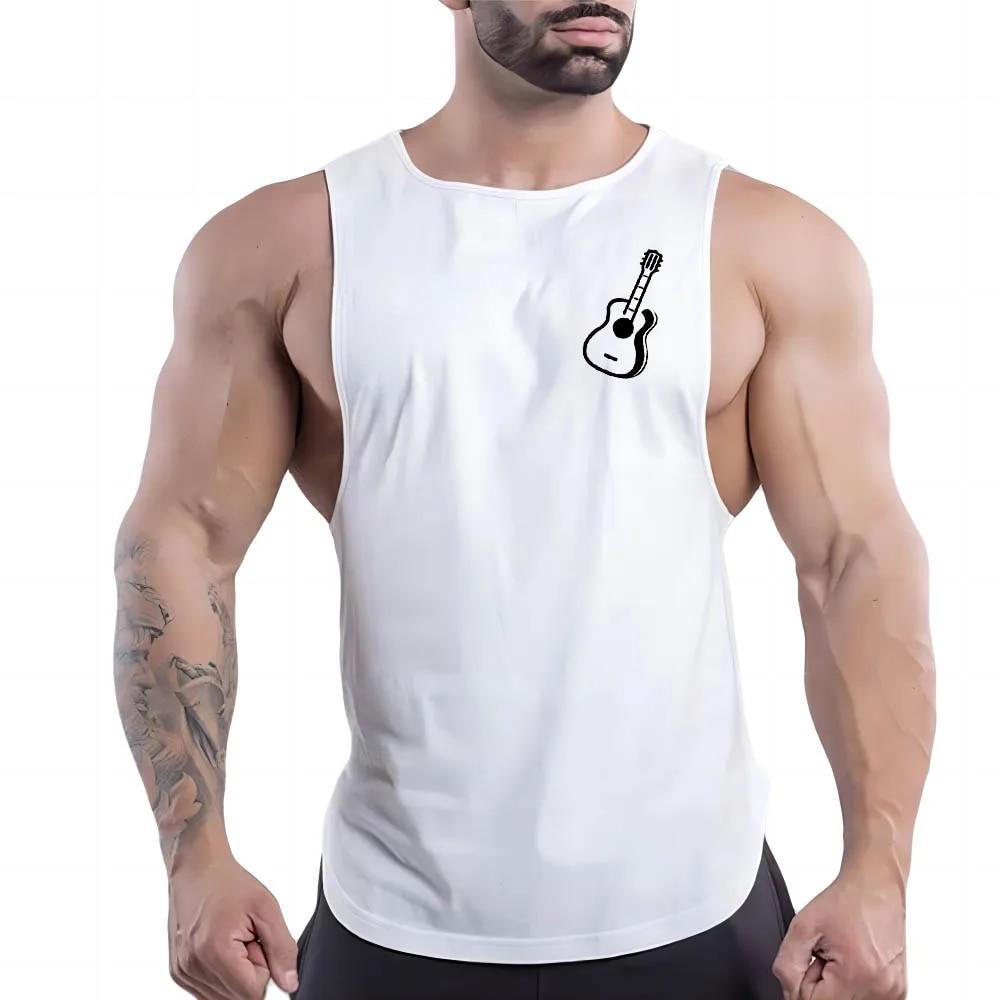 2023 Four Seasons New Outdoor Sports Wind 2d Violin Print Men'S Casual Comfortable Breathable Sports Shirt Vest Tops Y2k