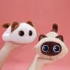 20cm Lying Big-eyed Kitten Doll Soft Stuffed Cartoon Animal Toys Small Cat Desktop Decoration