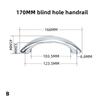 Marine 316 Stainless Steel Handrail Through Hole Blind Hole Fittings Boat Handle Wave Safety Handrail Yacht Speedboat