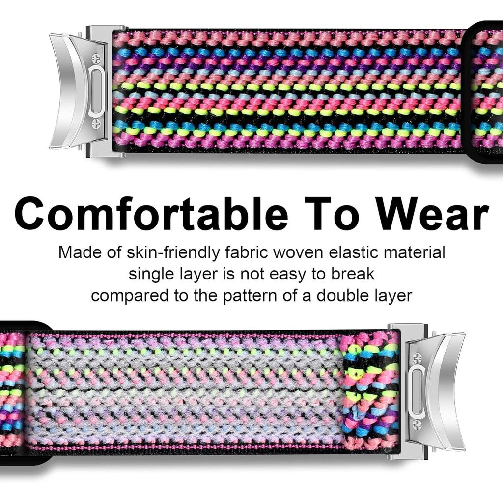 Elastic Nylon Loop Watch Band For Samsung Watch4 5 6 7 Strap Replacement Wristband For Samsung Galaxy Bracelet Correa Accessorie