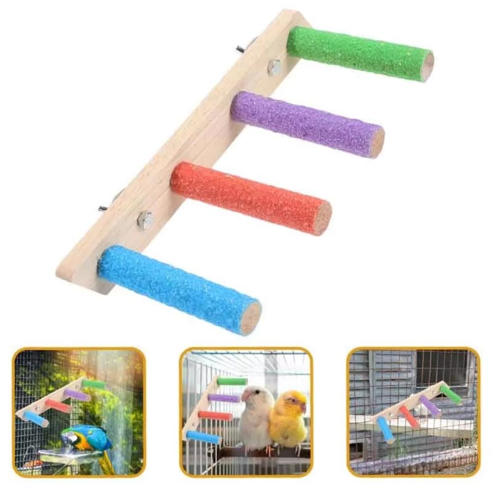 Wear-resistant Bird Cloud Ladder Wood Parrot Grinding Claws Stick Bird Climbing Ladder Hamster