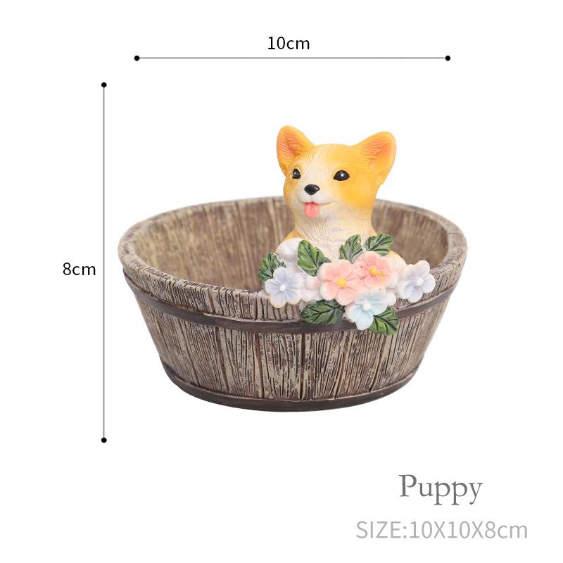 Bunny Flower Pot for Succulents Plants, Mini Animal Planter Decorative Garden Pots Landscape Desktop Ornament Decoration