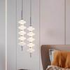 Nordic Cream Glass Chandelier for Bedroom, Living Room, and Hall