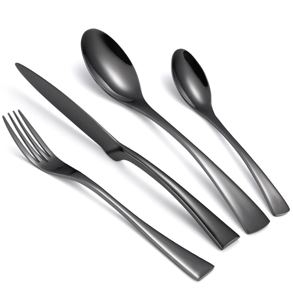 430 Stainless Steel Cutlery Set 4 Piece Set Hotel Restaurant Supplies Steak Home Creative Knife Fork and Spoon Gift Box
