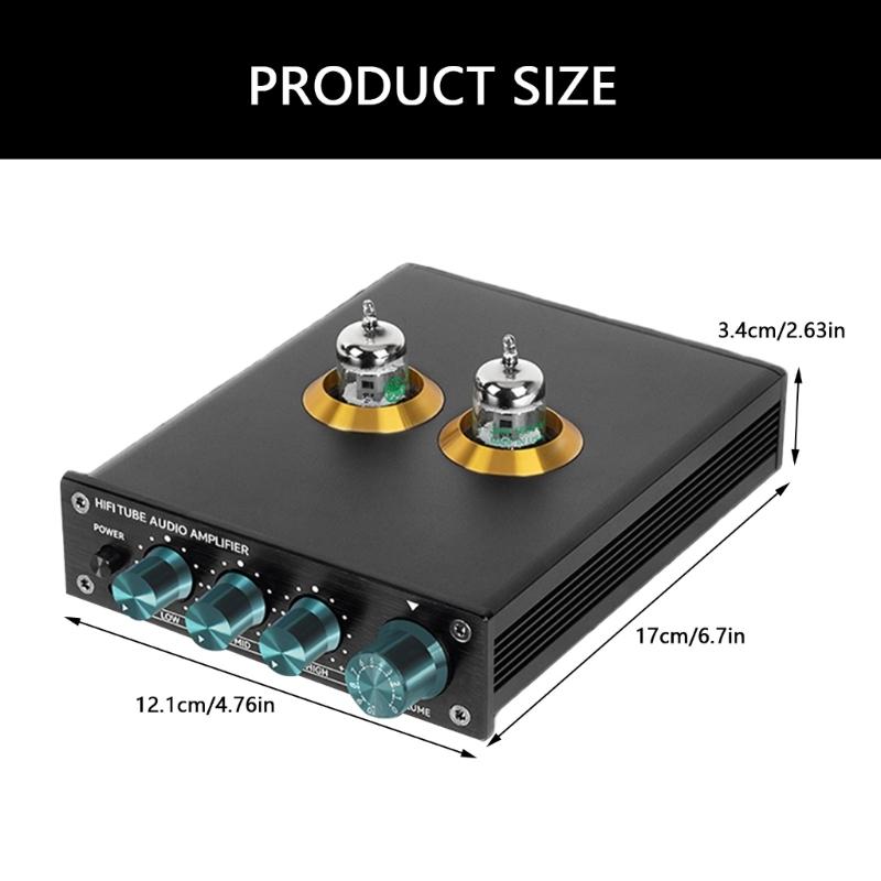 HiFi Sound Preamplifier Vacuum Tube Amplifiers Buffers Treble Bass Adjustment Preamp Sound Amplifiers Bile Tube Preamp