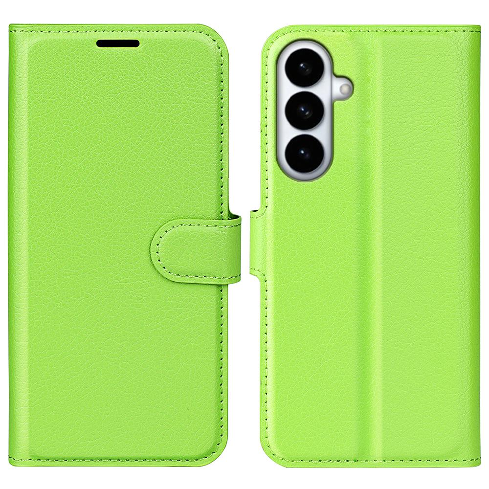 For Samsung Galaxy S26+ Case Wallet Stand Litchi Texture Shockproof Leather Phone Cover