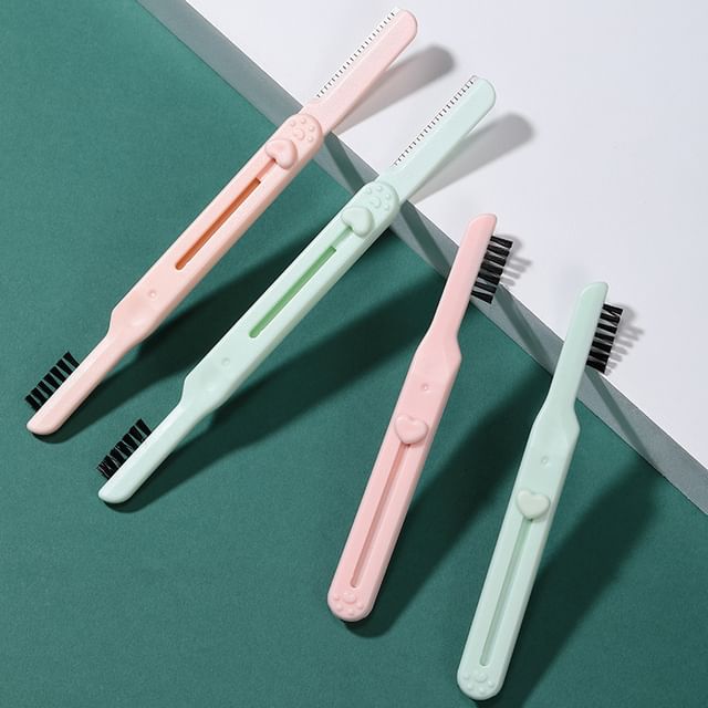 YOUSHA - Set of 2: Retractable Eyebrow Razor with Brush