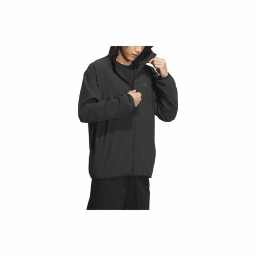 Adidas Zip-up Hooded Breathable Comfortable Jacket, Unisex, Black
