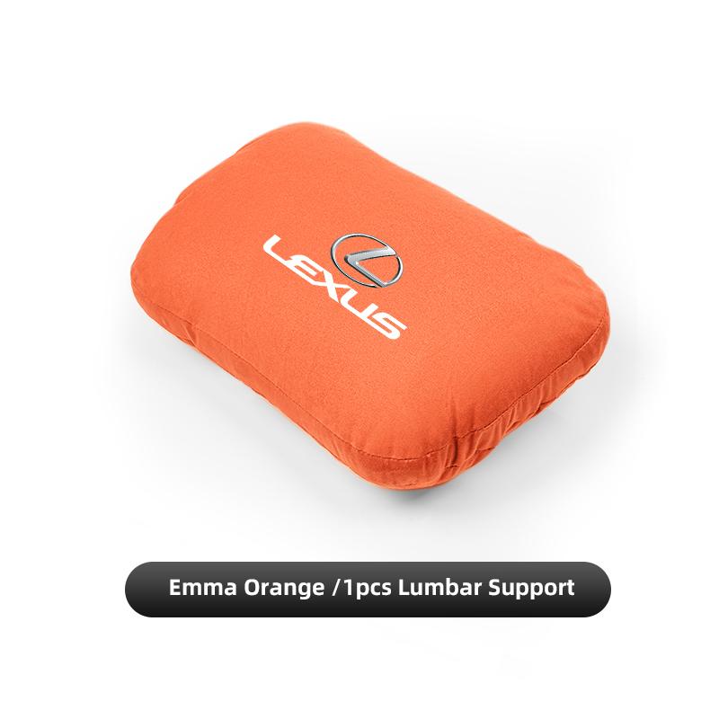 QDDY3 Luxury Suede Car Interior Seat Headrest Support Lumbar Pillow For Lexus F SPORT LBX NX RX 350h 450h ES UX 300e GS GX IS LS LX