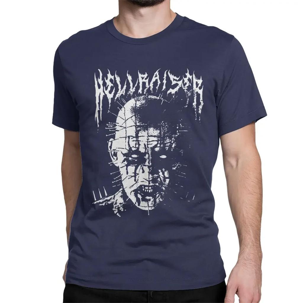 Hellraiser T Shirt Horror Funny Tee Shirt Short Sleeve Round Collar 100% Cotton Printed Tops harajuku streetwear Summer