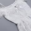 (Joy choose)Women's Gothic Punk Solid Color Lace Patchwork Mini Dress Dress