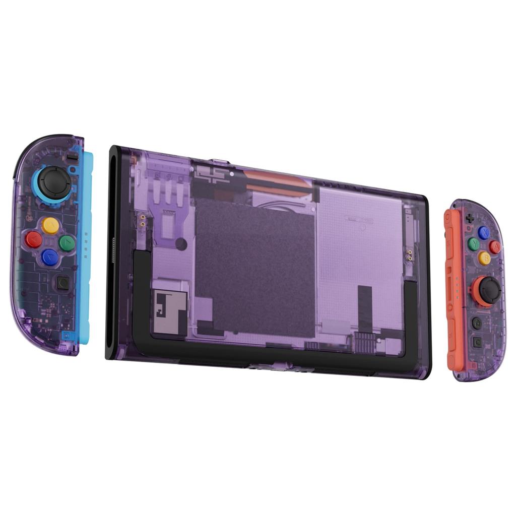 eXtremeRate DIY Replacement Shell Buttons for Nintendo Switch Custom Console Back Plate Controller Faceplate Decoration Strip with ABXY Directional