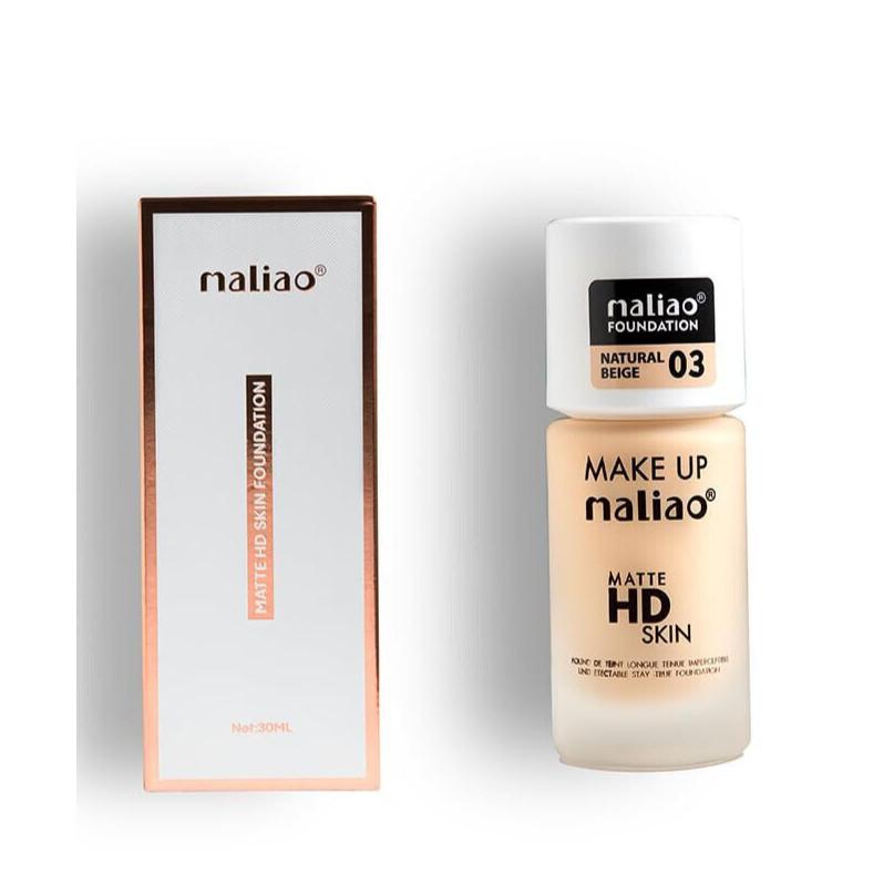@ Maliao Matte HD Skin Foundation NATURAL BEIGE 03 For Women 30ml UKR496_60%OFF