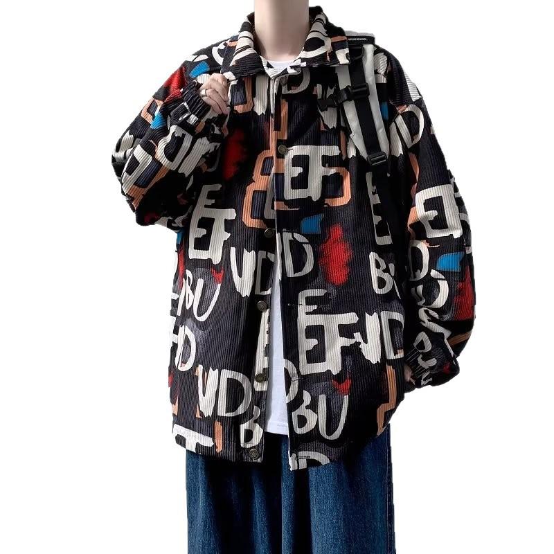 Men's Trendy Corduroy Hip Hop Jacket - Korean Style for Spring and Autumn