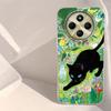 Lucky Cute Cat Flower Retro Phone Case for Xiaomi Redmi Note 14 13 12 11 11S 10 10S 8 9 Pro 9C 13C 14C A3 A4 A3X 9C A1 A2 Cover