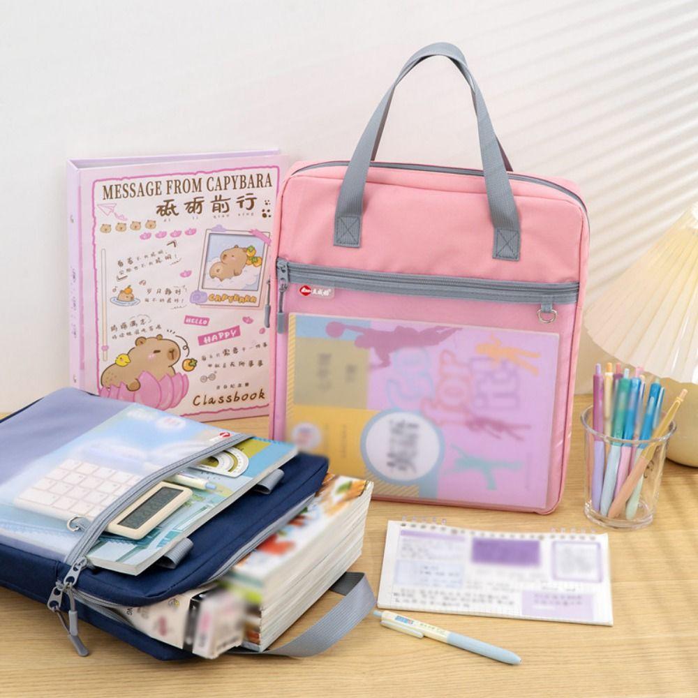 Handheld A4 File Organizer Waterproof Document Storage Bag Lightweight Book Storage Bag  Travel