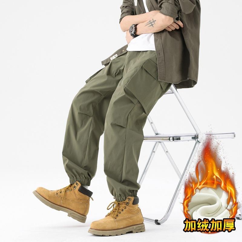 Charge Pants Men's Spring and Autumn Thickened Outdoor Mountaineering Pants Men's Waterproof, Windproof and Cold-proof Tooling Pants