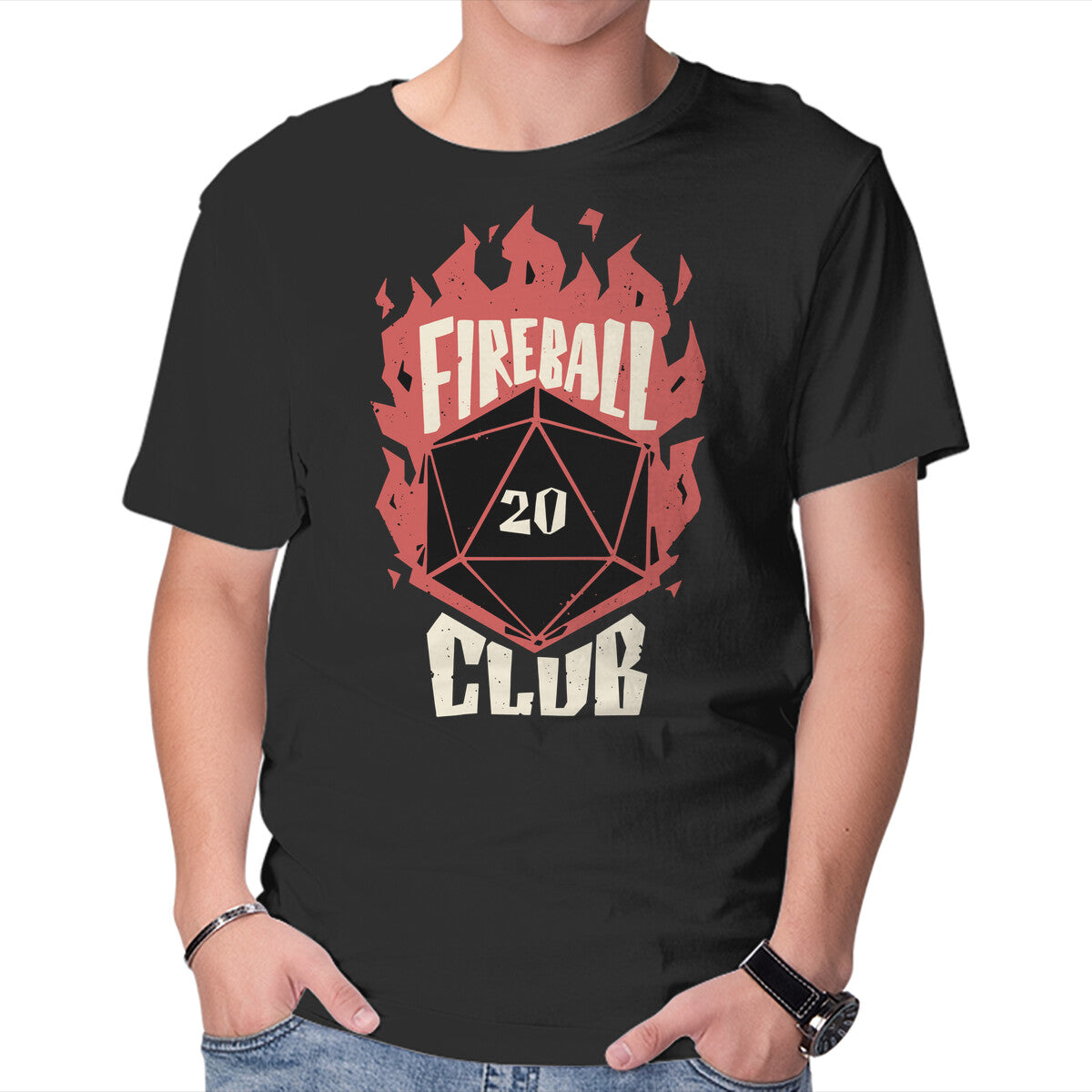 Unisex Crew Neck T-Shirt Fireball Club Graphic Short Sleeve Casual Tee XXXL