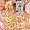 1 pièce Lanières de cou Capybara mignonnes Dessin animé Plastique Pour Porte-clés Porte-carte d'identité Accessoires