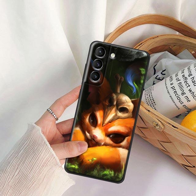 Roztomilý liščí zvířecí pouzdro na telefon pro Samsung Galaxy S24FE S23 5G S20 S21 FE S25 S22 Ultra S24 Plus Pouzdra Měkký TPU Silikonový kryt Lišky