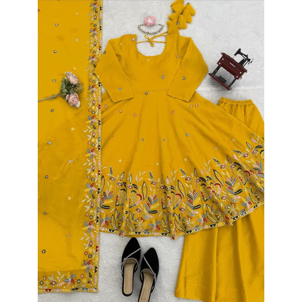 Indian Bollywood Anarkali Palazzo Suit Pakistani Wedding Wear Salwar Kameez