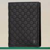 Black Leather Embossed Dd Pattern Card Organizer Dbwa5f375bk