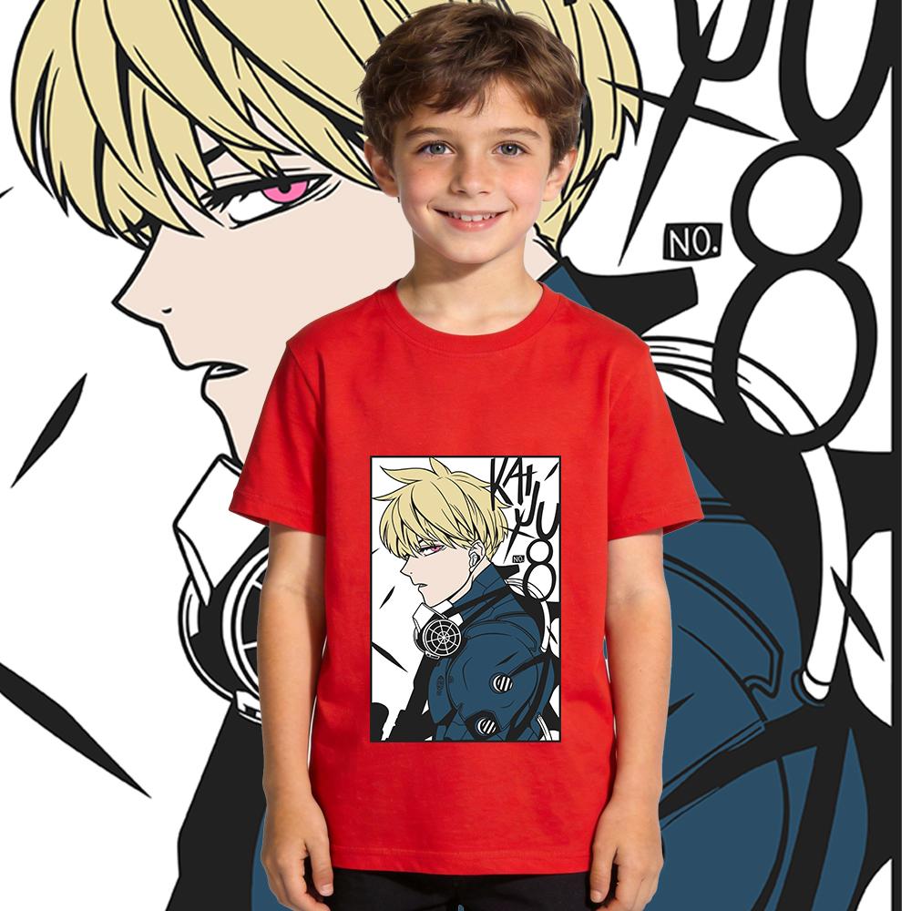 Kaiju No 8 Reno Ichikawa Anime Print Boys Girls Cotton T Shirt Casual Short Sleeve Kids Summer Top Soft Breathable 100