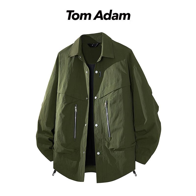 

TOM ADAM Men s Loose Fit Casual Turn-down Collar Jacket XL