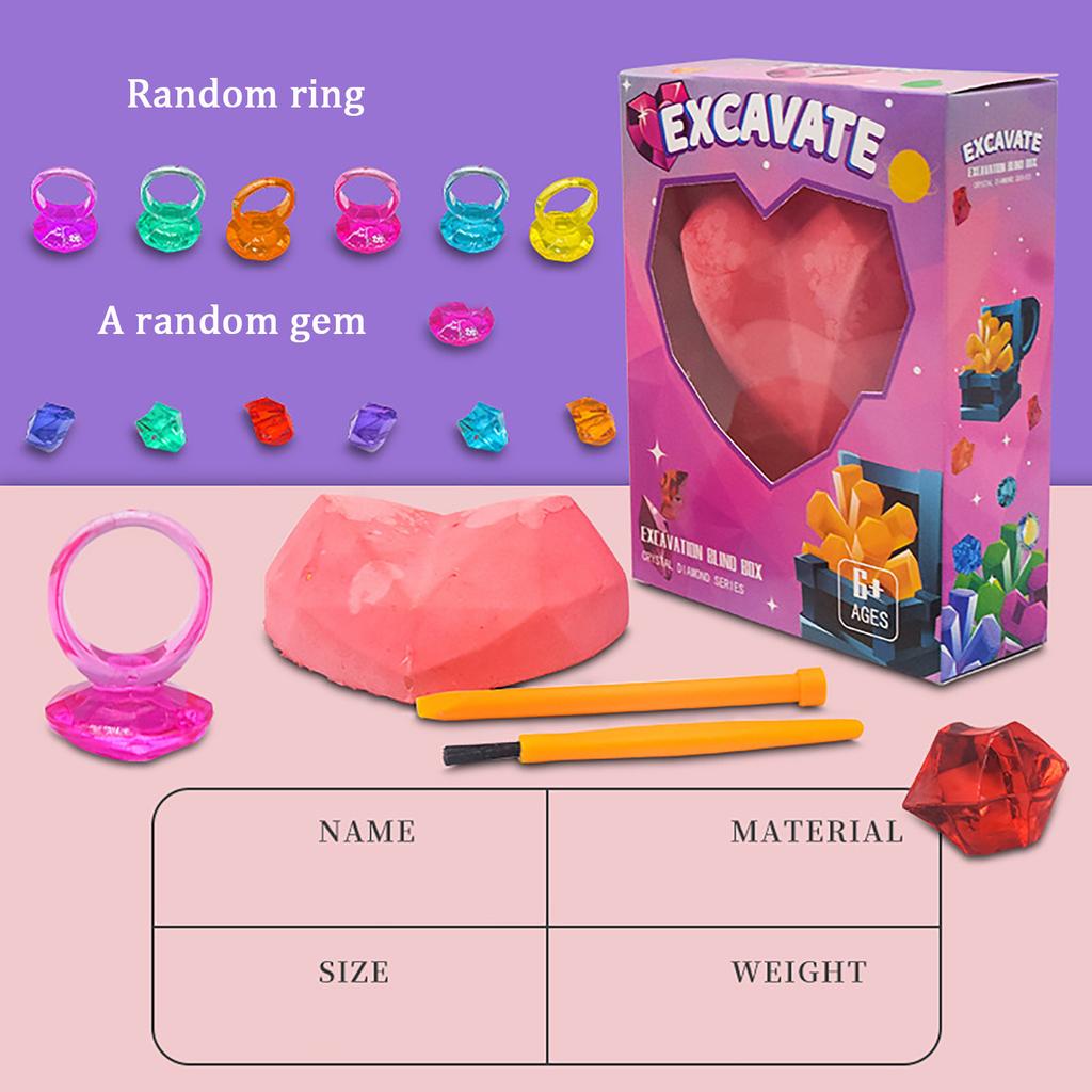Arts And Crafts for Kids 4-6 Bulk Love Digging Kit For Kids Gemstone Digs Kit Gem Mining Tool Excavate Gemstones Including STEM