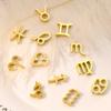 Twelve Constellations Stainless Steel Necklace Charm Set