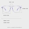 Ilsamsaemem Retro Two-Bridge See-Through Purple Horn-Rimmed Glasses Blue Light Blocking Lenses