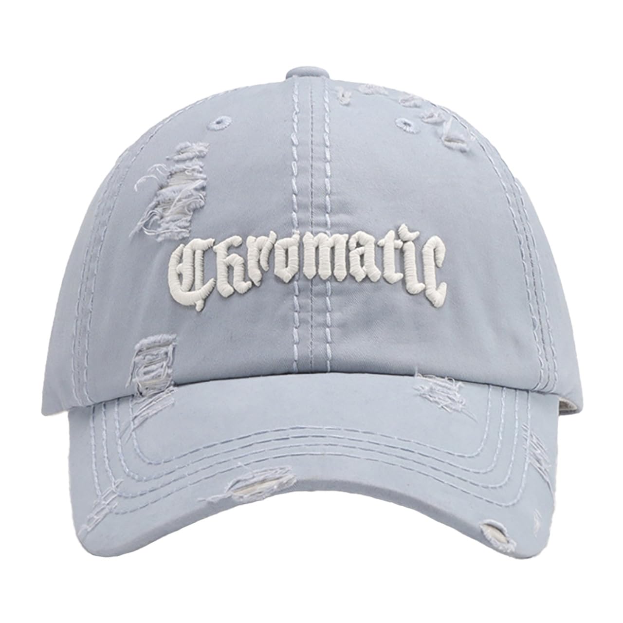 

3D Embroidered Free CZ958 [White Fang] Cap, Distressed, Stylish, Casual, Size, Men s, Women s, (Sky Blue)