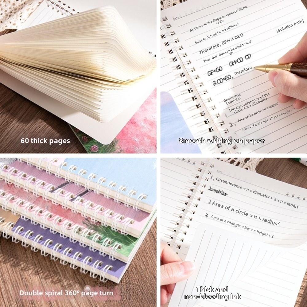 INS Spiral Notebook Oil Painting Notepad Portable Coil Book School Office Supplies