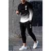 Men's Gradient Color Casual Sportswear Matching Tracksuit, Outfit Suitable Casual Wear - Comfortable Tracksuit for Events