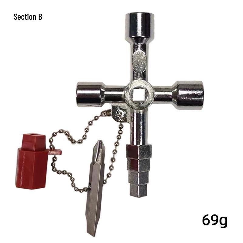 Grenzüberschreitendes Schraubenschlüsselwerkzeug: Internes Dreieck-, Quadrat- und Rundbit für Aufzugstüren & Wasserzähler