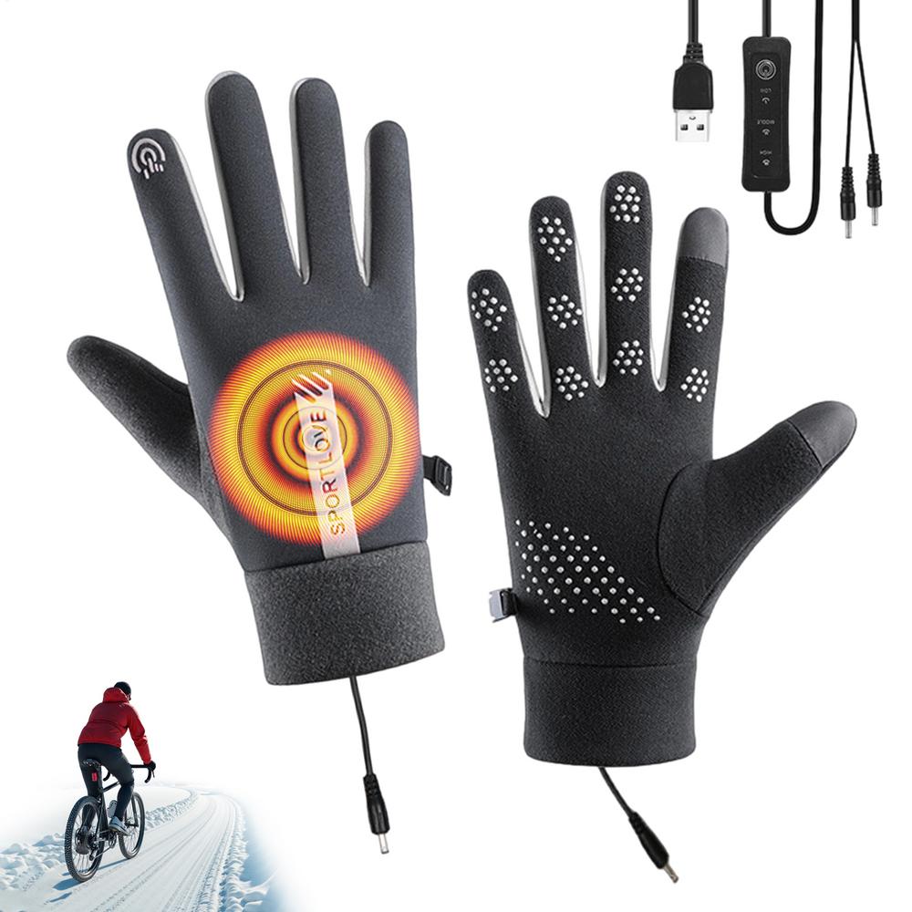 Heated Gloves Flexible Control USB Powered Warm Outdoor Sport USB Heating Gloves For Skiing Hiking Cycling Snowboarding Sledding