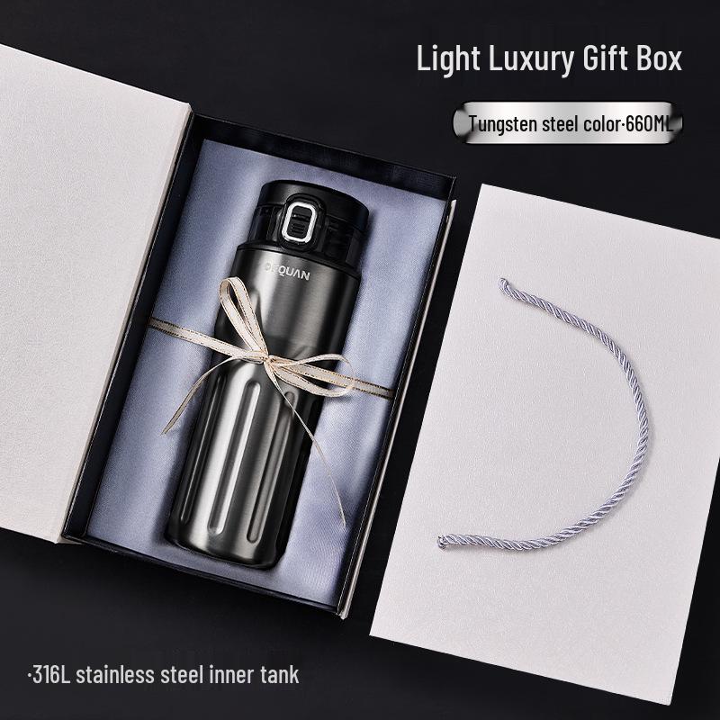 Men s High-End Thermos Cup & Tea Infuser Gift Set - Perfect for Business, Annual Meetings & New Year Gifts 660ml